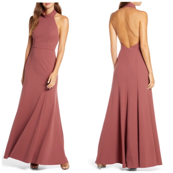 Jenny Yoo Dresses & Skirts - NWT Jenny Yoo Petra Halter Crepe Evening Dress